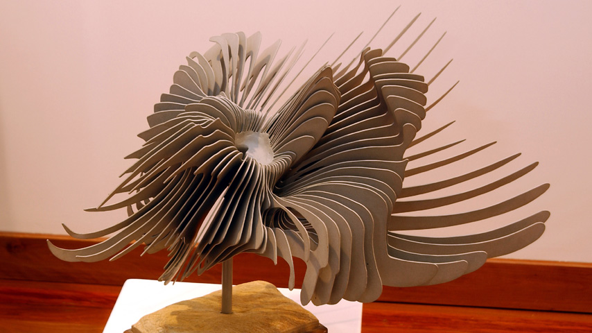 Floral Piece II (1998, painted stainless steel)